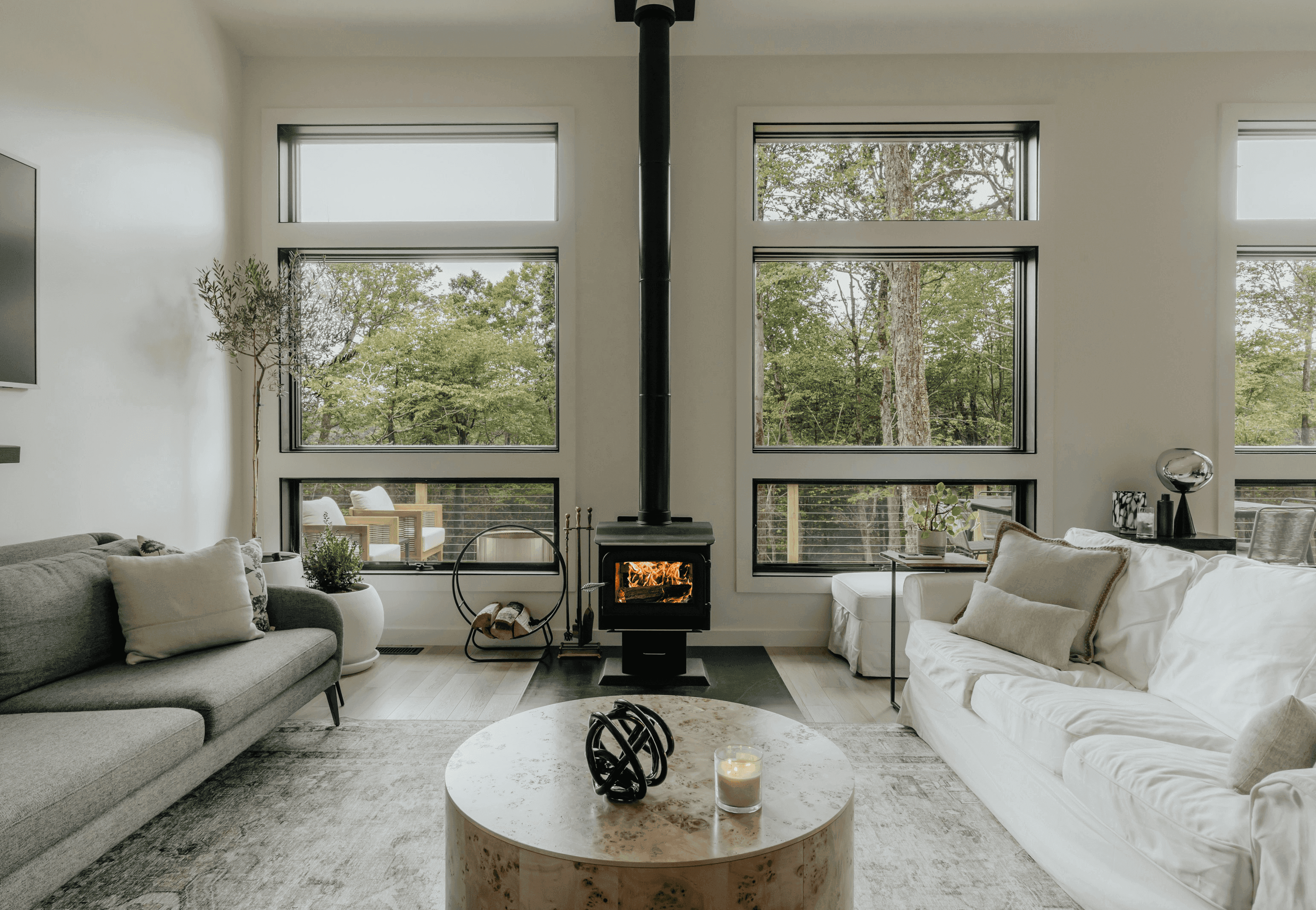 Salon élégant d’un bien immobilier