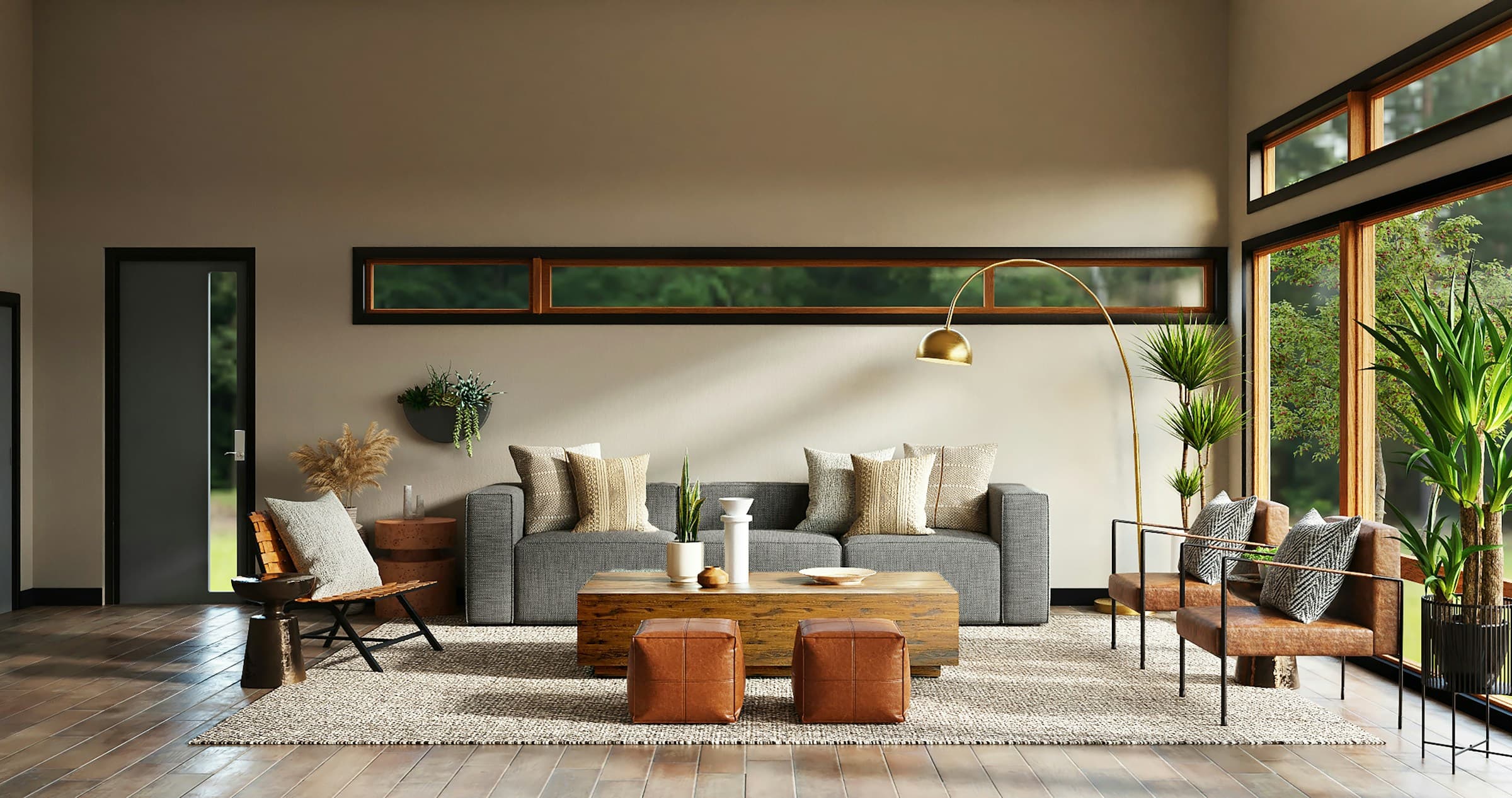 Intérieur contemporain lumineux